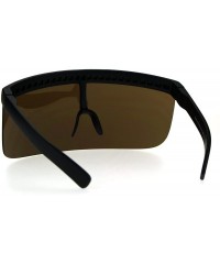 Shield Mirror Lens Visor Cover Sunglasses Sun Cover for Face Shades Driving UV 400 - Black - CZ1865MNHXE $12.28