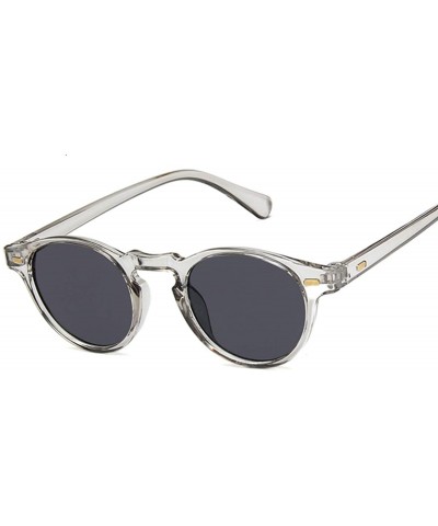 Aviator Fashions Small Sunglasses Clear Classic UV400 Sun Glasses Trends Female Transparent Shades Women - Trans Gray - CF198...