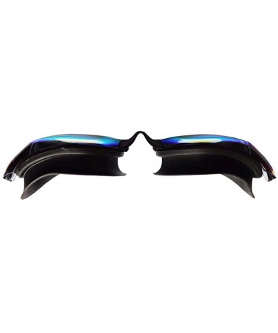 Goggle Unisex Swimming Goggles Glasses- Colorful HD Waterproof Anti-Fog Full Frame Goggles - Black - CW196LXLSA9 $9.18