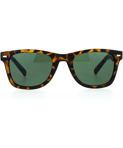 Wayfarer Unisex Square Sunglasses Designer Fashion Horn Rim Frame UV 400 - Tortoise(matte) - CB1884XTEDI $9.73