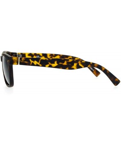 Wayfarer Unisex Square Sunglasses Designer Fashion Horn Rim Frame UV 400 - Tortoise(matte) - CB1884XTEDI $9.73