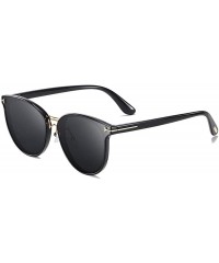 Square Polarized Square Metal Frame Male Sun Glasses fishing Driving Sunglasses Brand NEW Fashion Sunglasses Men - Black - CS...