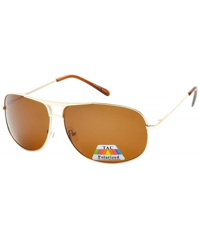 Square Polarized Retro Vintage Fashion Collection"Long-John" - Brown - CG18ODOUASC $20.68