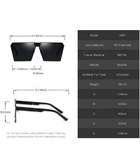 Rimless Fashion Rectangular Sunglasses-Polarized Rimless Sun Glasses-For Outdoor Driving - A - CP190O0KQXH $23.89