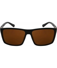 Square Modern Square Frame Sunglasses with Color Mirrored Lens 541009TT-REV - Black/Gold Mirrored Lens - CB12DG7HSOV $8.25
