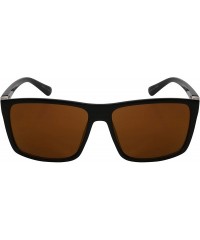 Square Modern Square Frame Sunglasses with Color Mirrored Lens 541009TT-REV - Black/Gold Mirrored Lens - CB12DG7HSOV $8.25