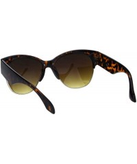 Square Womens Bold Top Rim Sunglasses Designer Style Fashion Shades UV 400 - Brown Tortoise - CN18OCTDQ09 $11.84