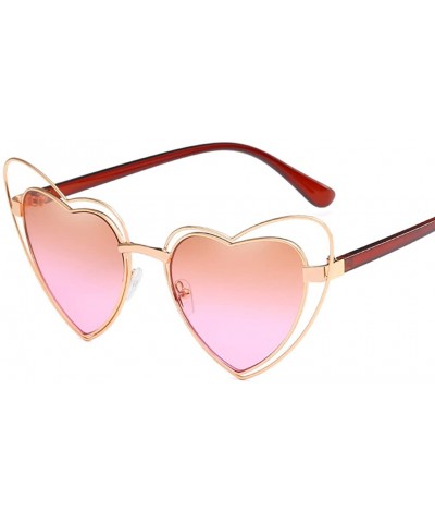 Sport Women Heart Shape Beach Sunglasses Lovely Colorful Eyewear Cat-Eye Personality Girl Sunglasses - C3 - CY18DTYT09G $31.08