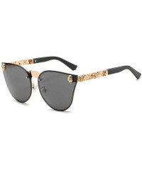 Rectangular Sunglasses Womens Rimless Trendy Eyewear Oversized Rectangular Retro Mens Glasses Aviator skull Goggles - C6198Q5...