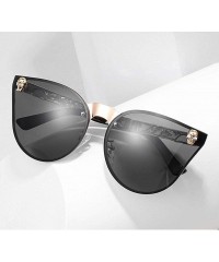 Rectangular Sunglasses Womens Rimless Trendy Eyewear Oversized Rectangular Retro Mens Glasses Aviator skull Goggles - C6198Q5...