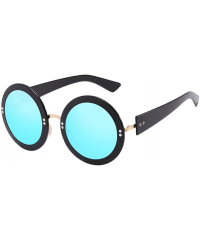 Sport Popular Design Eyewear Eyeglasses Sunglasses for Women Ladies Round Vintage - Black&blue - C11808HCN9D $14.59