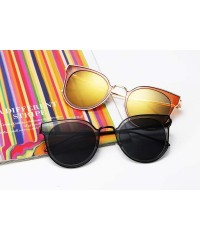 Cat Eye Fashion Cateye Sunglasses Women Cat eye Ladies Sun glasses UV400 Metal Frame B2256 - Brown - C618STC4E8T $10.37