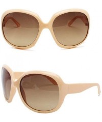 Round Womens Round Cat Eye Sunglasses Fashion Frame Eyewear - Beige - CS18K62AXZ6 $12.55