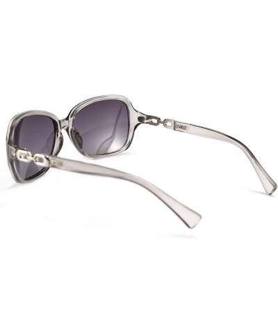 Oval Vintage Womens Polarized Sunglasses 100% UV400 Outdoor Street Fashion Sunglasses B2526 - Gray - CD193IDZSRO $15.06