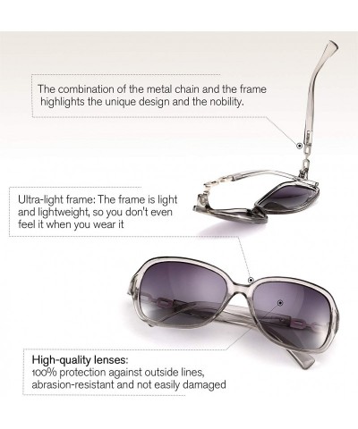 Oval Vintage Womens Polarized Sunglasses 100% UV400 Outdoor Street Fashion Sunglasses B2526 - Gray - CD193IDZSRO $15.06