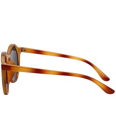 Oval sunglasses for women Retro Oval Frame Sunglasses Mens Leopard Shades - Point-leopard-w-blak - CW18WWMICZ3 $40.75