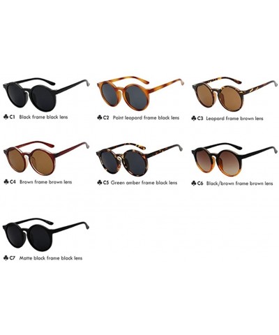 Oval sunglasses for women Retro Oval Frame Sunglasses Mens Leopard Shades - Point-leopard-w-blak - CW18WWMICZ3 $40.75