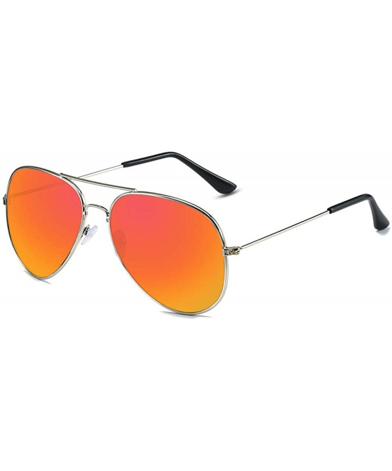 Round Fashion Retro Round Sunglasses Unisex Adult Polarized Driving Anti-UVA UVB Sunglasses - Silver-purple - C518XLY9A7N $10.27