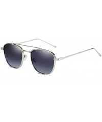 Oval Unisex Sunglasses Retro Black Drive Holiday Oval Non-Polarized UV400 - Grey - CG18R82Y7EA $10.83