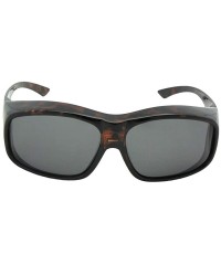 Oversized Largest Polarized Fit Over Sunglasses F19 - Shiny Tortoise-medium Dark Gray Lens - C518CK3WDRC $12.57