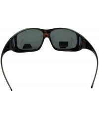 Oversized Largest Polarized Fit Over Sunglasses F19 - Shiny Tortoise-medium Dark Gray Lens - C518CK3WDRC $12.57