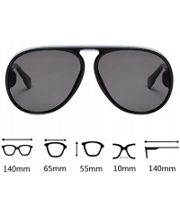 Oversized Womens Mens Oversized Cat Eye Sunglasses Outdoor Vintage Retro Shades - Black Frame+gray Lens - C118E5GC3HE $7.47