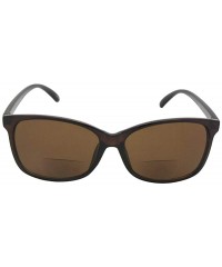 Square Vintage Retro Bifocal Sunglasses B115 - Brown Frame-brown Lenses - CF18CQ2D26X $12.97