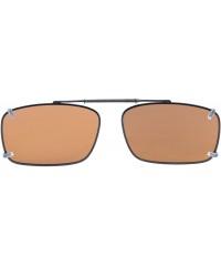 Round Clip on Sunglasses Polarized Lens 57mm Wide x 38mm Height Millimeters - C61-brown - C118ITW88N6 $16.49