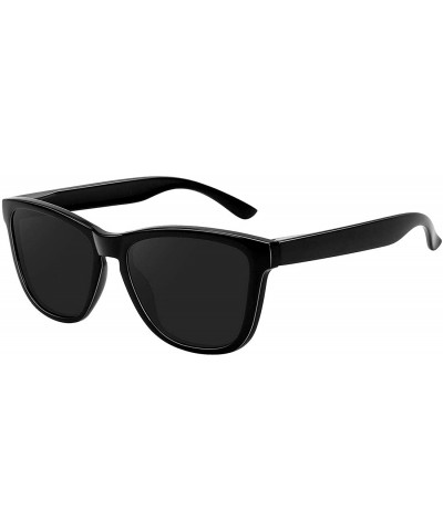 Oversized Polarized Sunglasses for Women Men Classic Retro Designer Style - Black - CS19C459RT9 $7.77