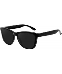 Oversized Polarized Sunglasses for Women Men Classic Retro Designer Style - Black - CS19C459RT9 $7.77