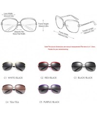 Oversized ANTI GLARE Sunglasses Oversized-Polarized Vintage Sun Glasses-Hipster Eyewear - D - CL190O5M2MR $30.28
