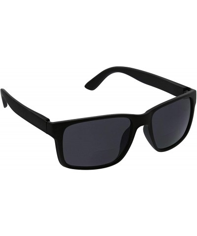 Rectangular Stoke Bifocal Rectangular Reading Sunglasses- Black- 57 mm + 1 - CM1964ZL8Z9 $41.95