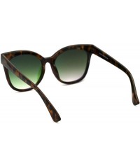 Wayfarer Mirrored Mirror Flat Lens Oversize Horn Rim Horned Sunglasses - Tortoise Purple - CS12HVJZONR $10.22