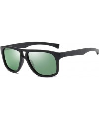 Rimless UV400 Polarized Men Square Sunglasses Men Fishing - C1 Bright Black - CM18M3NRA38 $34.59