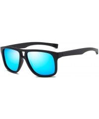 Rimless UV400 Polarized Men Square Sunglasses Men Fishing - C1 Bright Black - CM18M3NRA38 $34.59