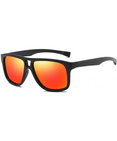 Rimless UV400 Polarized Men Square Sunglasses Men Fishing - C1 Bright Black - CM18M3NRA38 $34.59