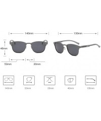 Oval Retro Polarized Sunglasses Driver Driving Light Sunglasses - Black Color - CS18I8E8UOK $30.39