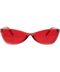 Butterfly Wide Cateye Butterfly Sunglasses Womens Trendy Translucent Color Frame - Red - C218H8GYXLA $8.71