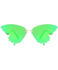 Rimless Butterfly Sunglasses for Women/Men Oversized Rimless Eyewear Luxury Trending Cat Eye Sun Glasses Streetwear UV400 - C...