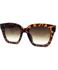 Oversized 8619 Premium Oversize XL Women Men Flat Havana Tilda Shadow Style Fashion Sunglasses - Leopard Brown - CZ18EL4RWMD ...