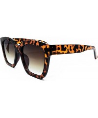 Oversized 8619 Premium Oversize XL Women Men Flat Havana Tilda Shadow Style Fashion Sunglasses - Leopard Brown - CZ18EL4RWMD ...