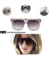 Square Engraved Metal Deco Flat Top Mod Sunglasses A295 - Tortoise Brown - CM18Z4XIU4N $11.97