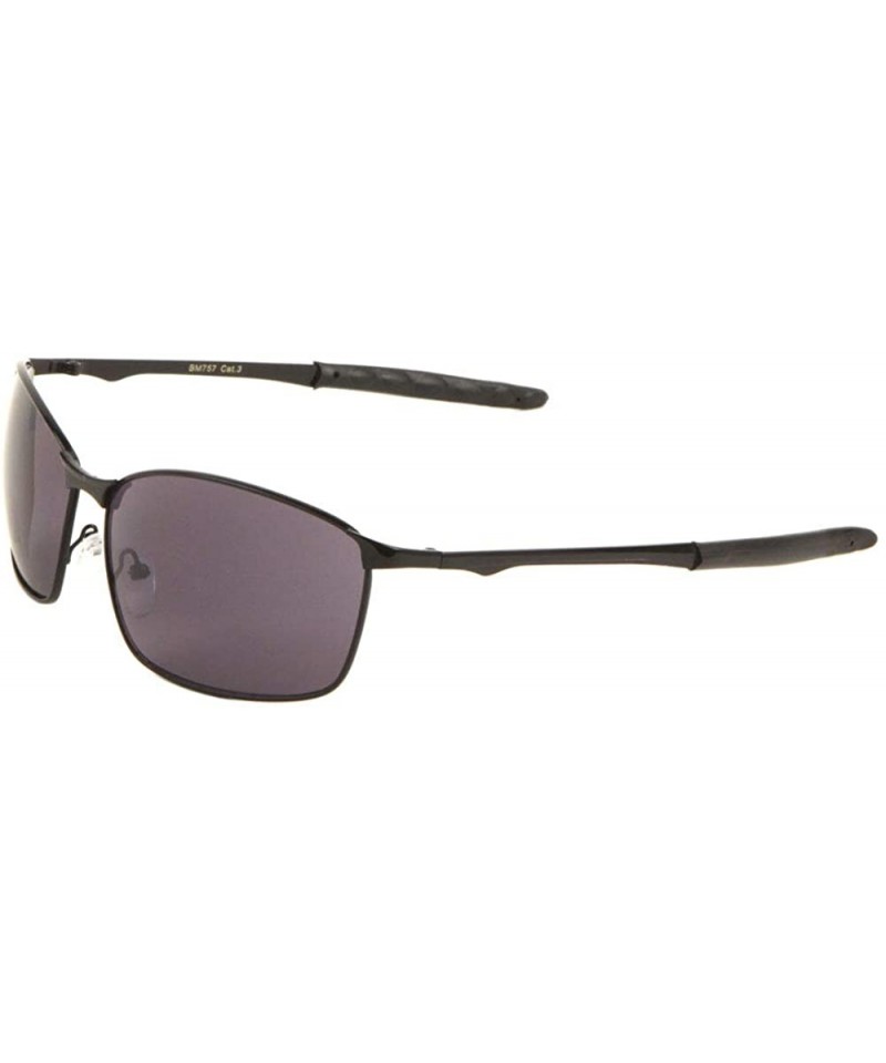 Square Light Weight Square Sport Thin Frame Sunglasses - Black - C9197XND0W0 $15.63