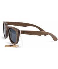 Aviator Real Solid Handmade Wooden Sunglasses for Men- Polarized Lenses with Gift Box - Walnut - CB18QI38AY8 $36.80