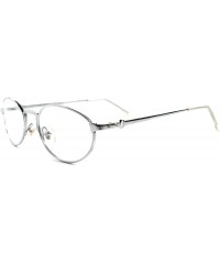 Oval 70s 80s Vintage Mens Womens Eye Glasses - Silver - CH18ECEOSWK $11.76