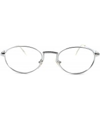 Oval 70s 80s Vintage Mens Womens Eye Glasses - Silver - CH18ECEOSWK $11.76