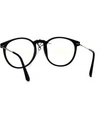Round Round Circle Lens Keyhole Horned Thin Plastic Eye Glasses - Black - CF185USSWAZ $10.97