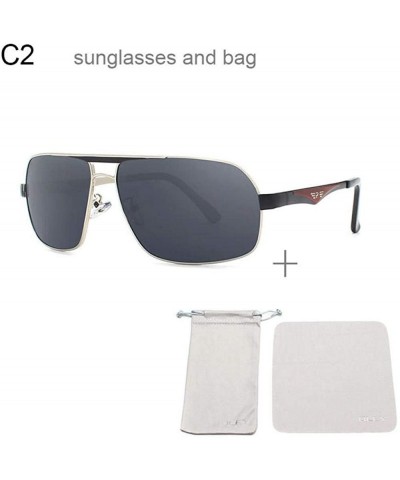 Aviator Unisex Stainless Steel Men's Polarized Mirror Sun Glasses Y1543 C1BOX - Y1543 C2 - C118XDWXSDK $15.29