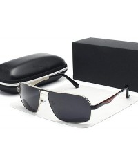 Aviator Unisex Stainless Steel Men's Polarized Mirror Sun Glasses Y1543 C1BOX - Y1543 C2 - C118XDWXSDK $15.29