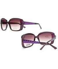 Square Women's Fashion Square-Frame Sunglasses - Black/White - CS18HDDS4Z9 $51.63
